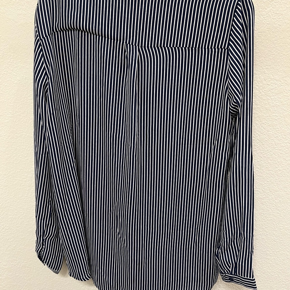 Classic Blue and White Striped Women’s Shirt - Picture 3 of 3